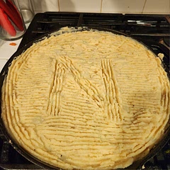 I did not make the rue that goes in the filling. Added a lot of  seasonings to the mashed potatoes and the filling. Tasted great