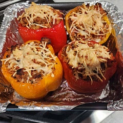 Add more spices: paprika, Italian seasoning, oregano, etc. Slightly bland 1st attempt. Overall tasty...will do again