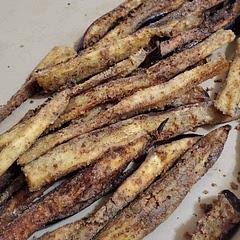 Made these as eggplant fries! Love that the spice is the main coating. Great flavor! It just feels like it needs a sauce.