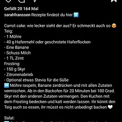 Ja war ok, wenn ich wirklich Lust auf was süßes hab und es sehr gesund sein soll. Aber ist jz kein Karottenkuchen, da es eher matschig ist und nicht fluffig. 