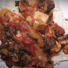 I added sliced onion and more seasonings than stated in recipe, served on cheesy cauliflower rice, to keep it low carb