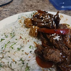 Made with cilantro rice!