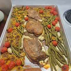Green beans didn't cook all the way through for some reason.
