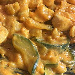 I added zuchinni and vhanged coconut milk for soy light cream, as a bariatric meal option is great. 2 normal doses worked for me for 3 doses on 10 months post op.