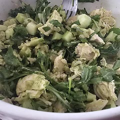 Con aderezo de cilantro