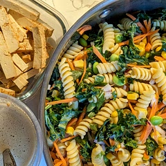 Inspired by mom's peanut noodle salad. Excited to try out different combinations of toppings. 