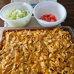 I used refried beans instead of pinto beans! 