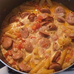 Added cheddar jack & a bit of cream cheese. Also a dash of cayenne, red pepper flake and paprika