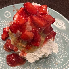 This was delicious! I made a slight change for the whip cream and added vanilla, without, it was bland. The shortbread and strawberries were splendid as is.