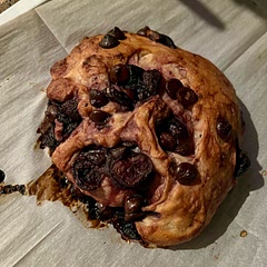 I’ve made this several times now! The best it’s turned out was when I skipped the white chocolate chips and opted for 175g of dark chocolate chips. Then split the dough into two loaves instead of one large, plaited loaf.