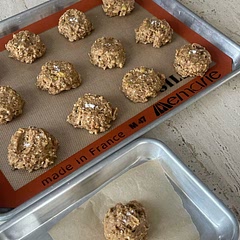 Not sure where it all went wrong, the cookies were too moist and weren’t cooking nicely. I kept taking them out then putting them back in. I feel that the peanut butter threw me off, would’ve preferred a more dry and crunchy oatmeal cookie.