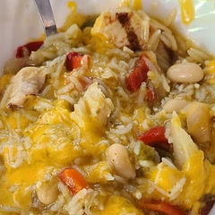 It was good and easy and quick. I used frozen bagged bell pepper and onion and bagged precooked chicken. 