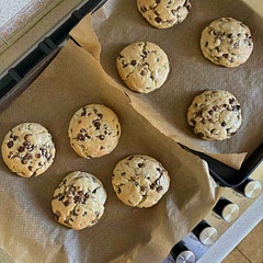 The BEST cookie recipe! Came out perfectly crispy on the outside and goey and chewy on the inside - very sweet but I didn’t mind!