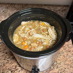 Very easy recipe. I used 2 chicken breasts and added chopped carrots. Delicious with shredded cheese. I highly recommend adding stuff on top because it was a bit boring otherwise. Next time I will add more jalapeños because it wasn’t spicy for me.