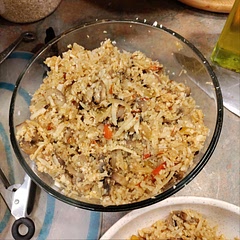 Added sliced mushrooms and some Harrisa just to give it a spark. It was outstanding!