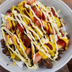 This recipe was very delicious and super customizable. We made our own fries which I think makes it better. We will probably be eating this way too frequently!