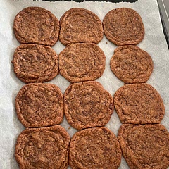 The third time I made these, I switched half of the brown sugar for light caster sugar. It made them taste a bit less nutty and in my opinion better.