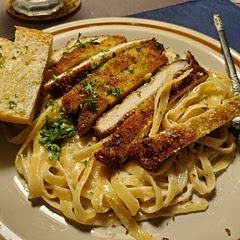 This is really easy.  Only thing is I used spaghetti as I had some leftover.  A wider noodle would be better.  Also my chicken was very thick even after flattened so I'd butterfly it.  But I'll make again!