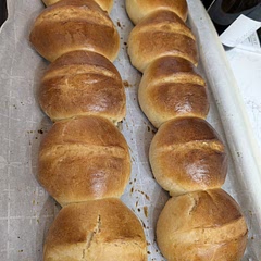 It has been a while since I last made bread, but these were actually quite easy! So delicious, with just a hint of sweetness. I will definitely make these again. 