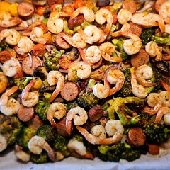 Add some Frank's hot sauce and you're set. Delicious on its own, without rice (cutting the carbs).