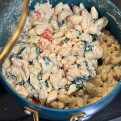 Added shrimp and tomato like some ppl suggested. Very good! Im sure it would also be great by itself