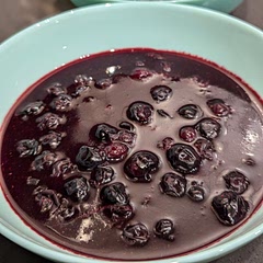 What a gorgeous and tasty soup!  Love that it has no sugar added.  Served warm over Greek yogurt.  10/10 would make again.