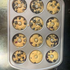 I used almond flour which required an additional 10 minutes baking. And made donuts…