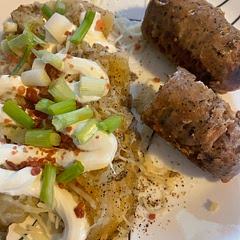 Adds a great sweetness. We bought our kielbasa from the local meat market so left it whole while it simmered and cut before serving