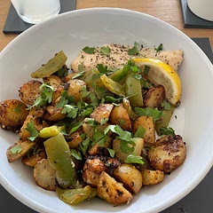 Niall not to add to much lemon to fish 
Season fish before adding to tray