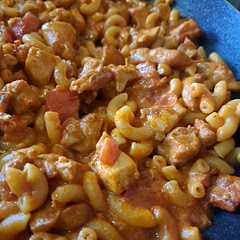 Super delicious and savory ! Highly recommend. Definitely add some parmesan to add some flavor. Doubled the chicken amount and used fresh tomato instead of canned. To compensate I added some tomato paste as well. 