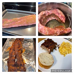 This was so easy and tasted  incredible. Used 5 tsp prepared rub and added 1 tsp brown sugar and patted into ribs after removing membrane.

After pressure cooking, sauced both sides and broiled for approx 4 minutes until sauce had settled.