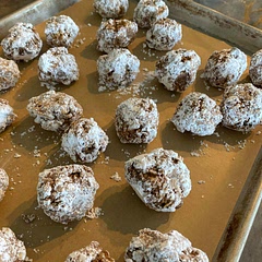 Did a lot of improvising for my specific tastebuds, but they’re good! I also crushed mine up more and added protein powder