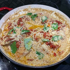 Pretty easy added more cheese; used 2 cups Broth and 2 cups heavy cream. Put rice in sauce to cook. Wife loved it
