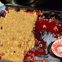 The family was too eager to have some so it was too hot when served. Still very good! Not too sweet. I added a splash of lemon juice in place of the zest.