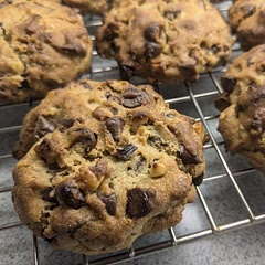 Followed recipe by imperial measurements, roughly.  Accidentally added a whopping 1.5 tbsp of vanilla. Would definitely use less next time. But these cookies are delicious and addictive!