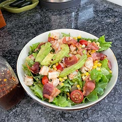 Skipped the cheese and used a whole cob of corn per salad