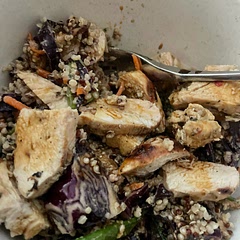 Added grilled chicken.  Delicious even good as leftovers