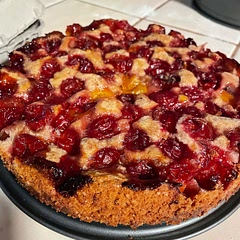 Great summertime staple for fresh fruit. Added some tapioca starch and extra plums. I made a fresh ricotta whip to pair. Pitting plums is the hardest part