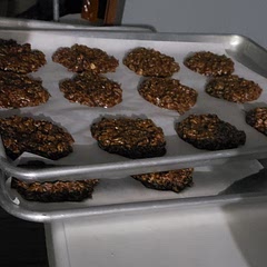 I doubled it, and they're delicious. BUT I needed more oats. After setting they were still gooey. So I stuck them in the freezer so they'll be hard and can still be eaten.