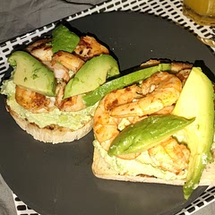 Made with shrimp instead of salmon 