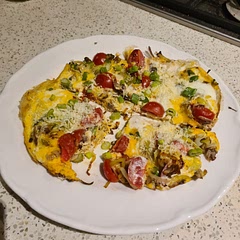 Also topped with some chilli oil. Easy, simple and delicious!!