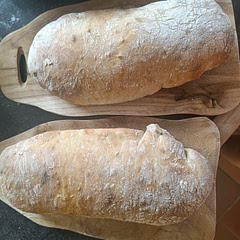 I made the recipe for 6 servings, which made 2 425 gram loafs!