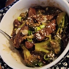 Used frozen broccoli, added chopped green onions and sesame seeds. Perfect!!