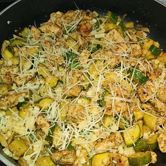 Added chicken bouillon to the spices. And added fresh corn to the veggies. Slightly bland. Didn't have squash so added more zucchini. Would make again