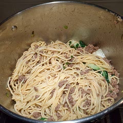 Cooked up some green vegetables separately and added them in. Also, adjusted the sauces a bit to my taste. Turned out good.