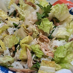 Added it to rice and spinach and romaine. Like others said, glaze didn't thicken. Just used a little potato starch
