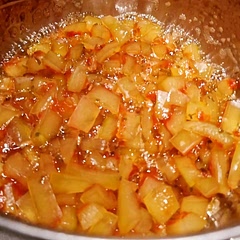 I added a teaspoon of salt. Some herbs like mints & lemon balm as well as a cup of boiled ginger water.

I reduced the amount of sugar because I used half of melon rind. 