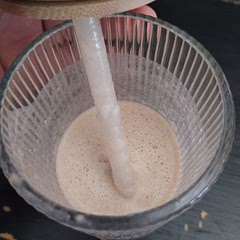 Really good! Not super thick, but great flavor.
I only used two dates and omitted the honey to keep the sugar down. Still plenty sweet! I used peanut butter, Soy milk, and about 3 ice cubes. A little hard to blend, but delicious!