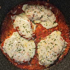 I used chicken breasts cut in half instead of thighs. 
