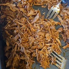 Delicious! I made it a little extra healthy using no sugar BBQ sauce and made whole wheat dinner rolls